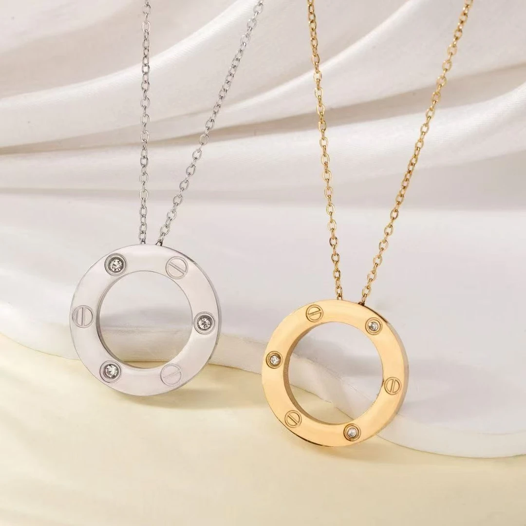 钛钢项链 【大饼项链】三钻款龙舟扣头雕刻