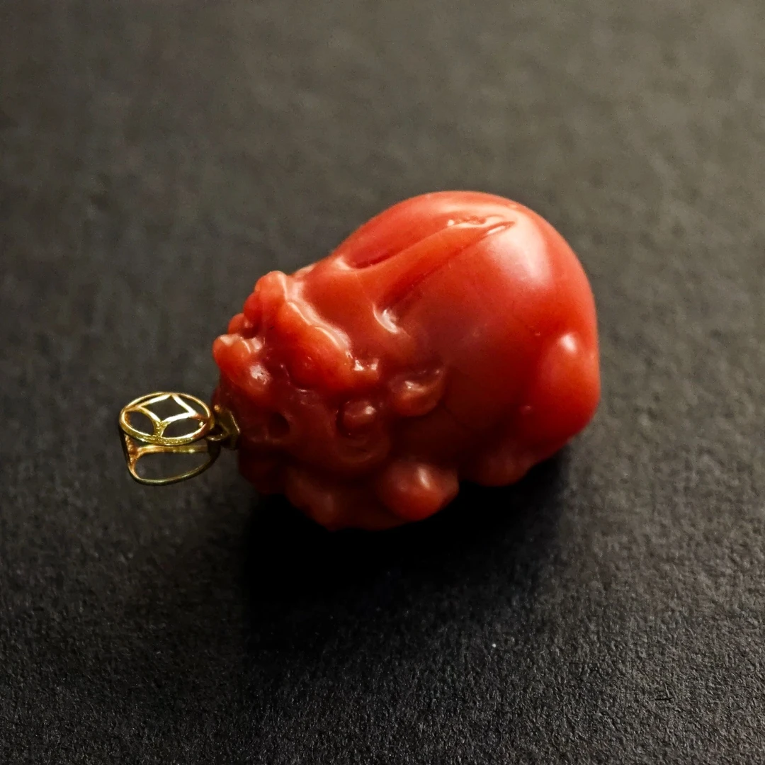 语唐18k金保山南红貔貅吊坠（赠链）