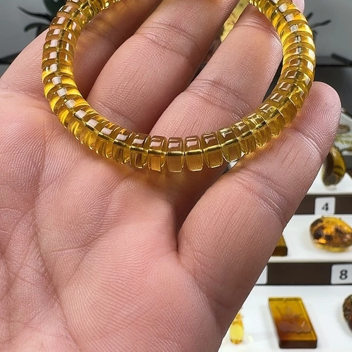 ᥫ***ʚ琥珀颈饰未镶嵌算盘