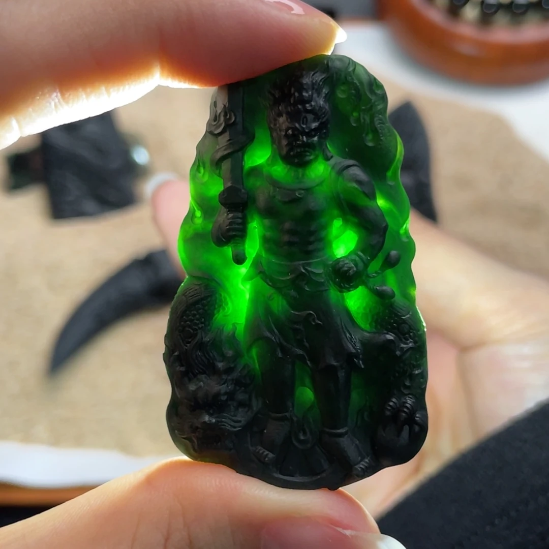 【闪购商品】定制翡翠未镶嵌墨翠