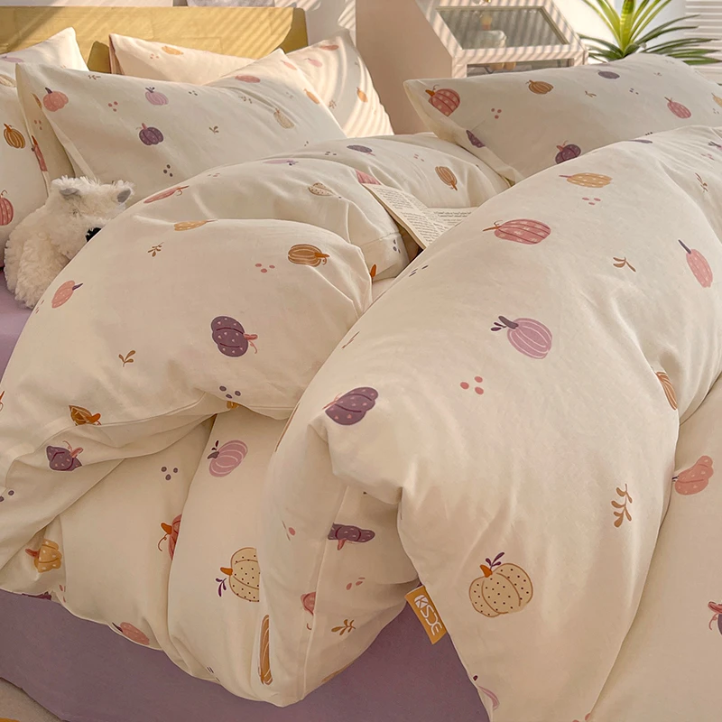 卡通纯棉双层纱100全棉床上四件套2025新款床品单学生宿舍三件套