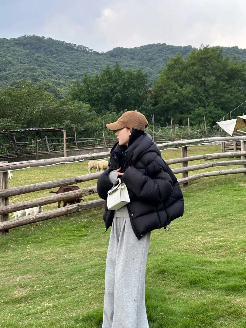 【赵大白专属】2024新款90绒子白鹅绒短款羽绒服时尚休闲百搭6088