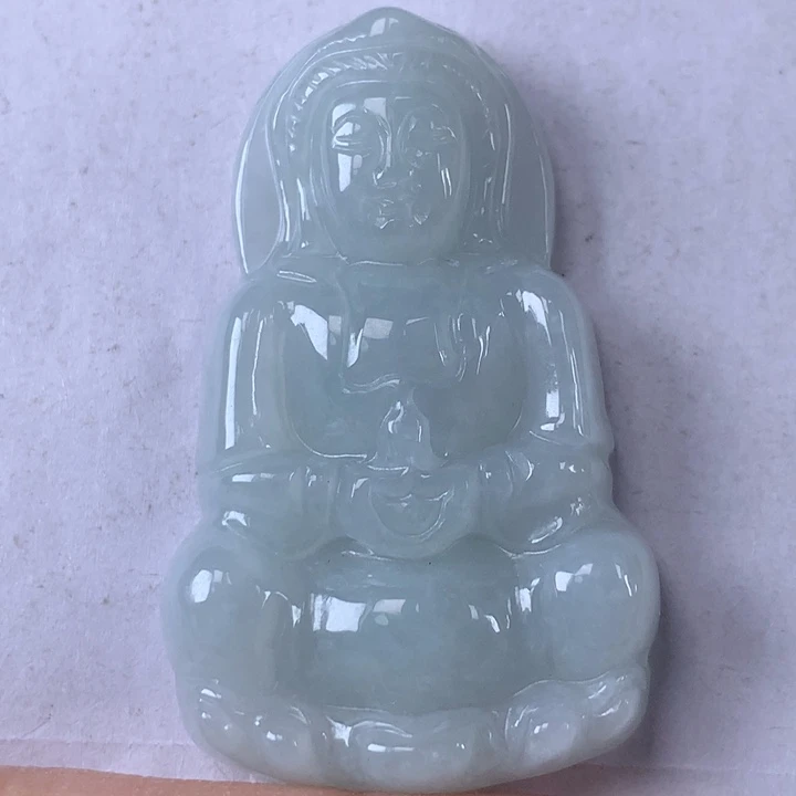 颈饰未镶嵌翡翠采****菇玉观音吊坠