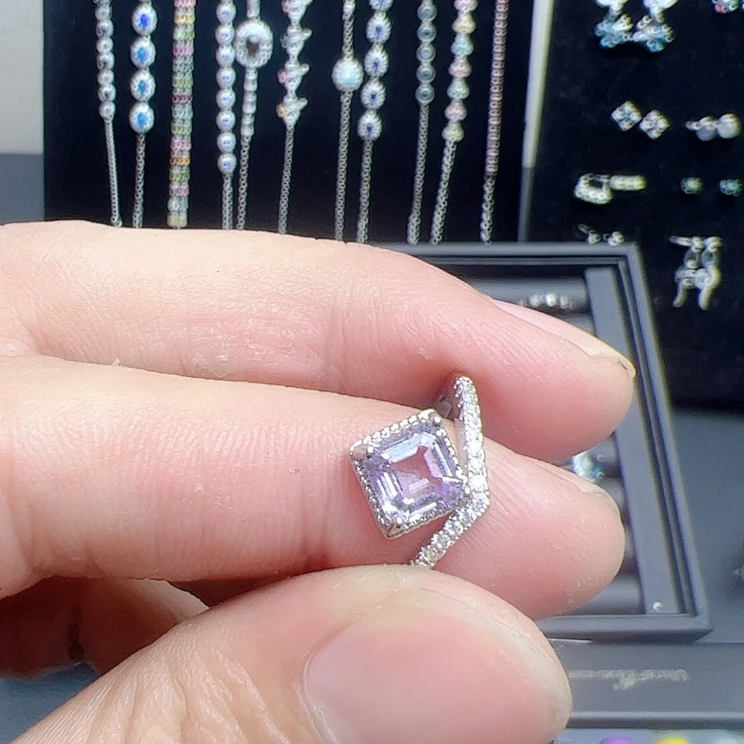 紫晶珠宝半成品银S925镶嵌