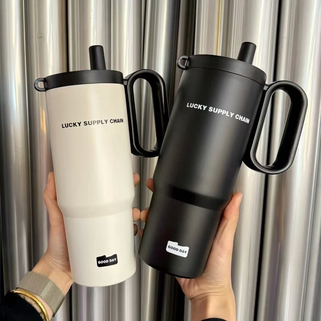 2025新款水杯女士专用杯子高颜值大容量保冷杯男款水壶车载吸管杯