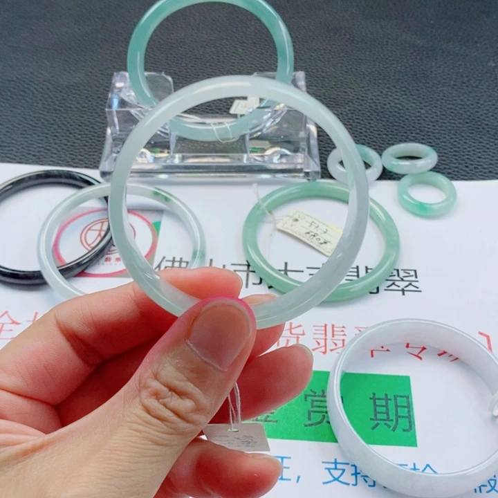 未镶嵌手镯翡翠贵妃手镯53-54圈口