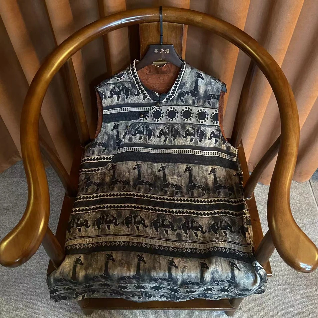 【安夏】 奥黛时尚女装2025夏季新款薄短袖复古新中式上衣中国风女