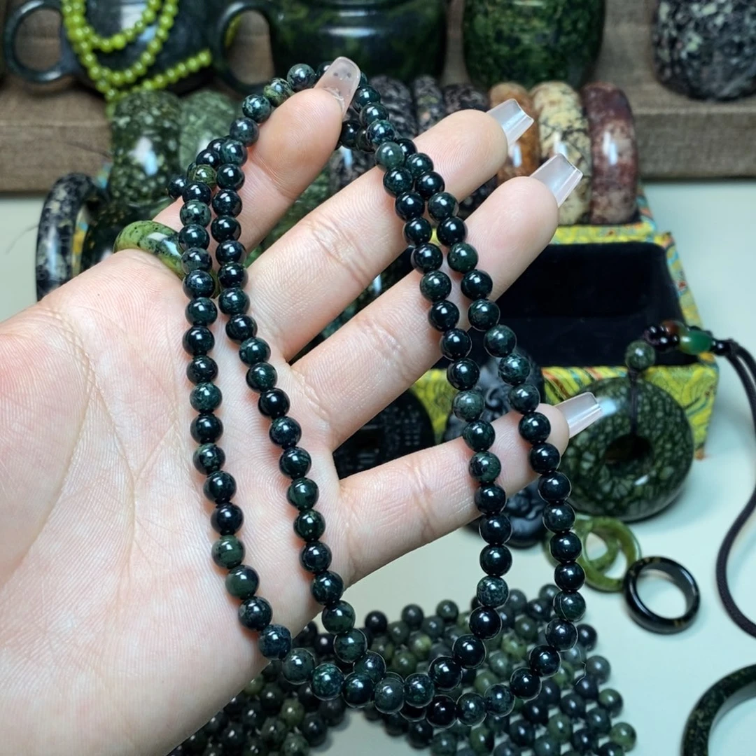 蛇纹石玉手链未镶嵌