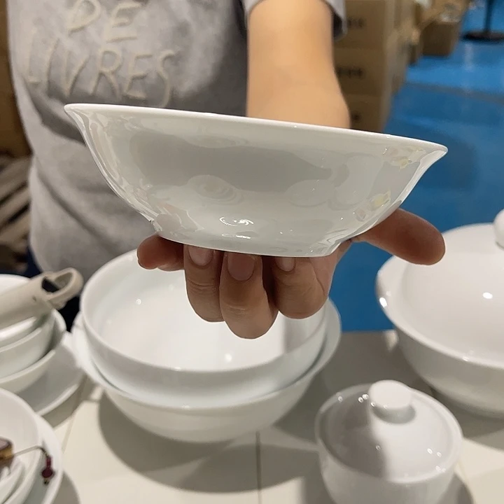 瓷片高白泥六英寸斗碗六个，包邮