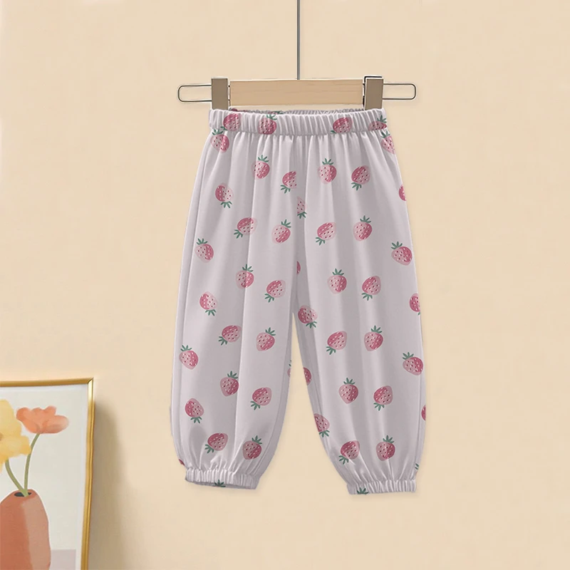 女童冰丝防蚊裤夏季薄款2025新款儿童灯笼裤大童夏装宽松韩版裤子