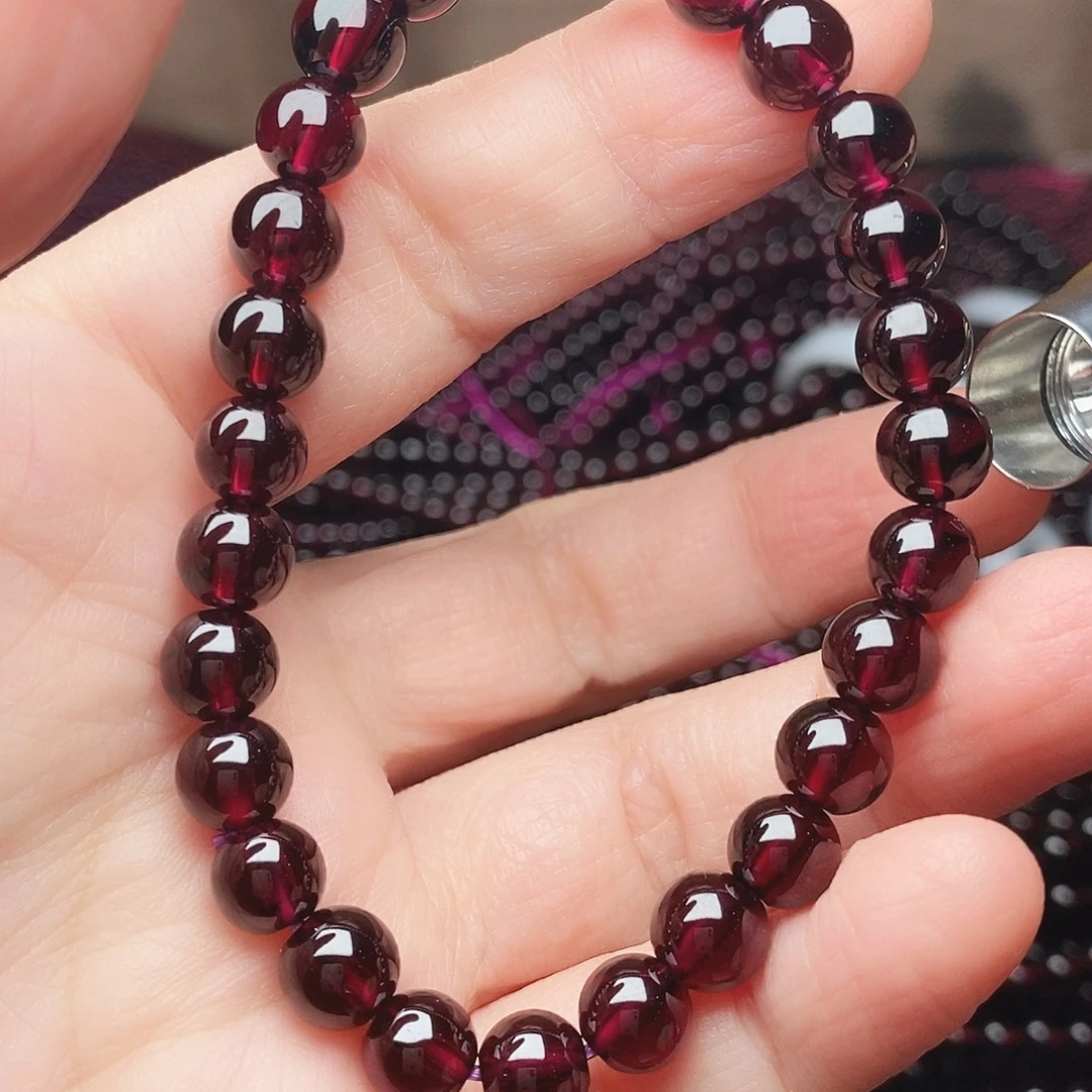 未镶嵌石榴石手链卡7全净体紫牙乌