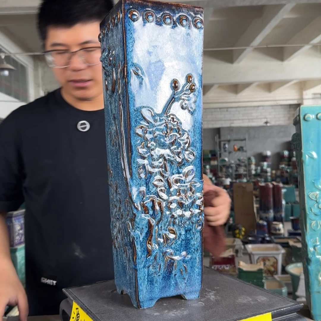 陶。一风堂石湾花盆 微瑕