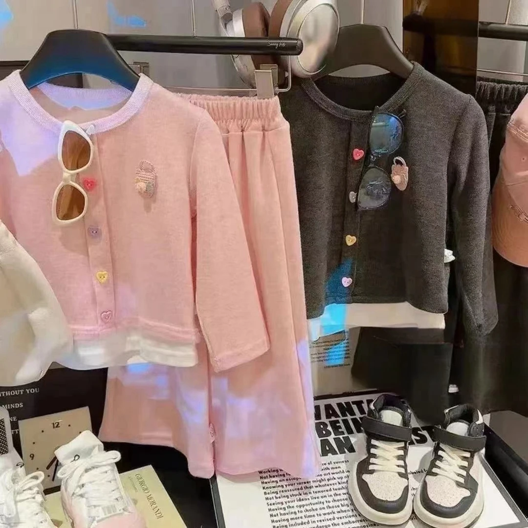 儿童2025春季新款百搭舒适休闲柔软宽松套装A4540