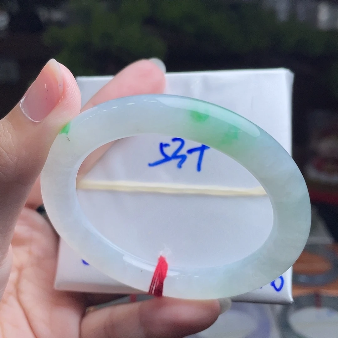 翡翠手镯未镶嵌1号 53+圆条