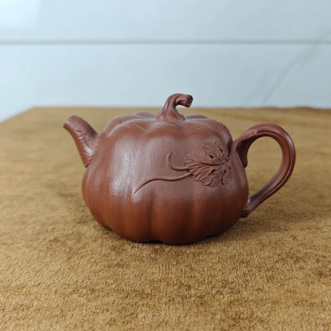 小红泥全手工制作南瓜花器