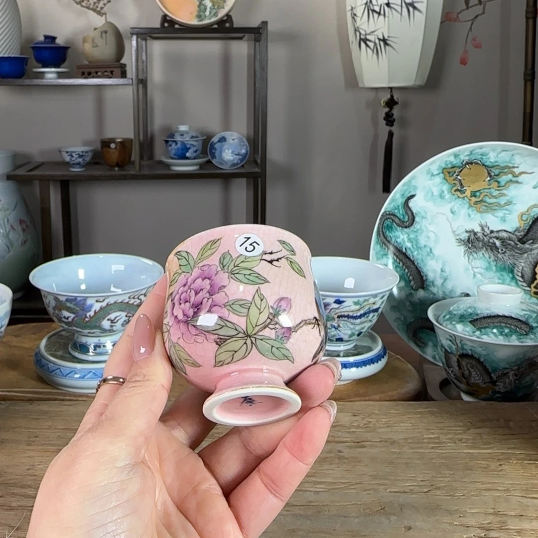 杯景德镇陶瓷柴烧多人