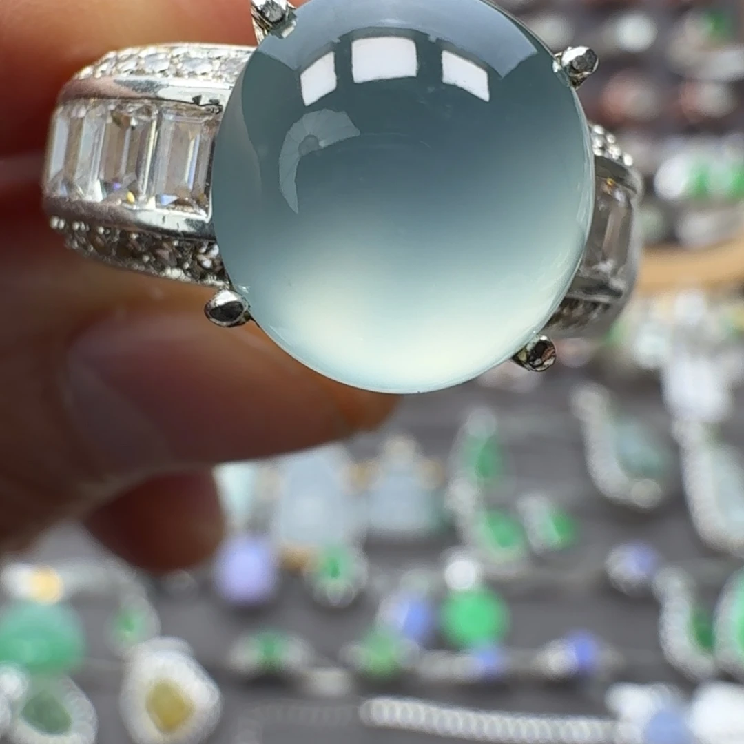 翡翠未镶嵌戒指天然缅甸翡翠A货