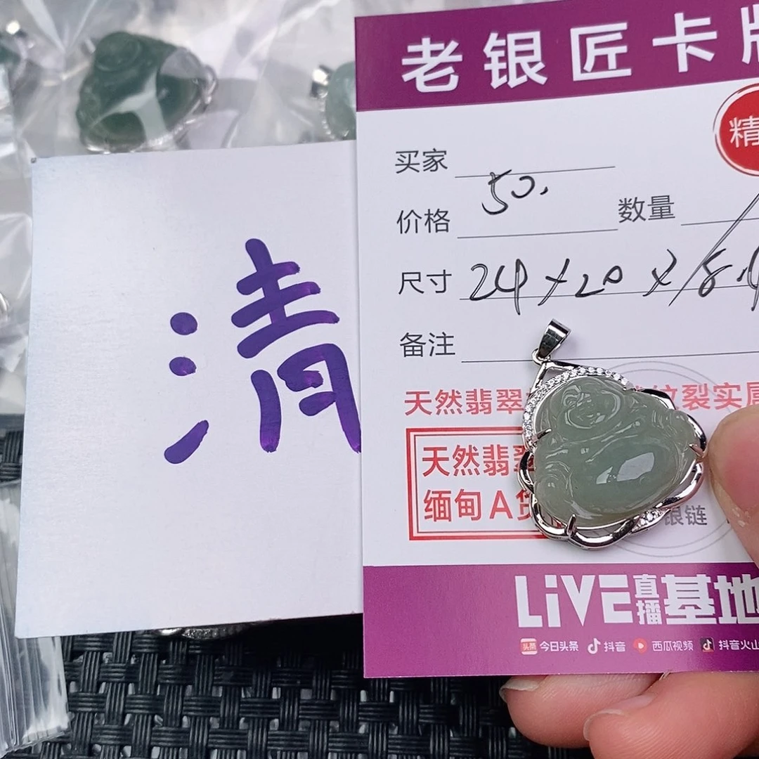 翡翠银S925镶嵌颈饰