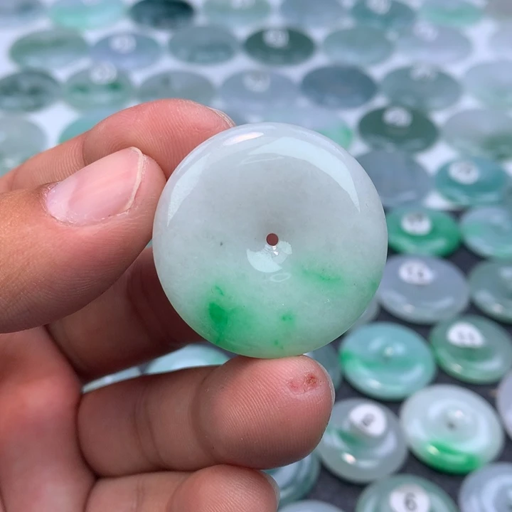 翡翠未镶嵌颈饰缅甸天然A货翡翠34.6-5.5