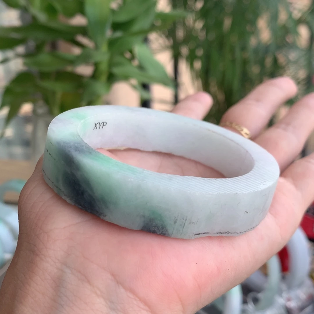 定制翡翠手镯未镶嵌54-56贵妃手镯