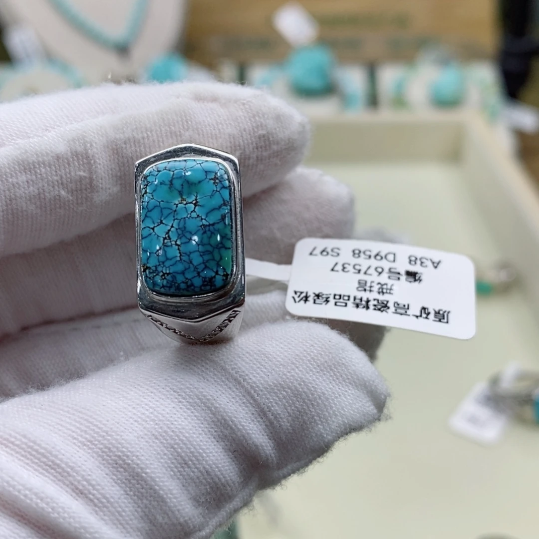 绿松石珠宝奇石银S925镶嵌