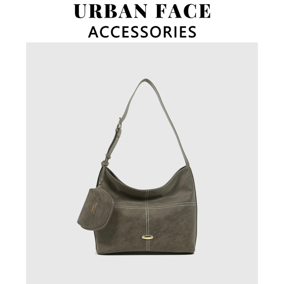 【赵露思同款】URBAN FACE秋冬复古大容量托特包通勤上班包斜挎包女