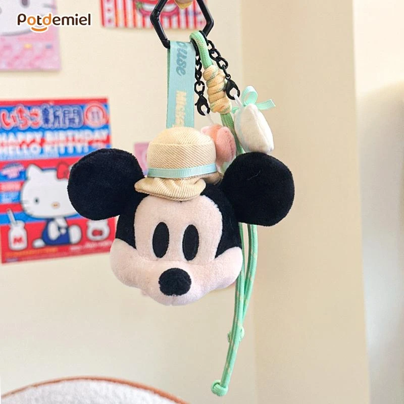 正版迪士尼唐老鸭高飞米奇约会挂件可爱卡通毛绒公仔挂件钥匙扣