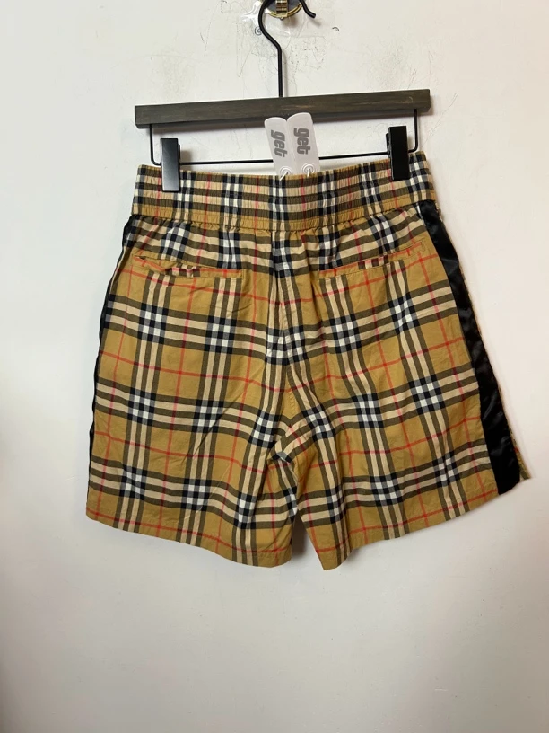 95新 BURBERRY/博柏利 Burberry格纹黑边短裤95新