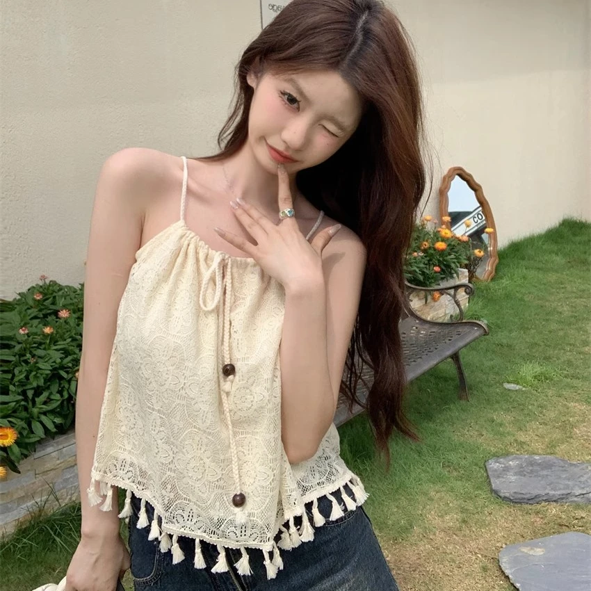 蕾丝法式纯欲绝美夏季时尚宽松小众别致上衣女M4 D048-A4101