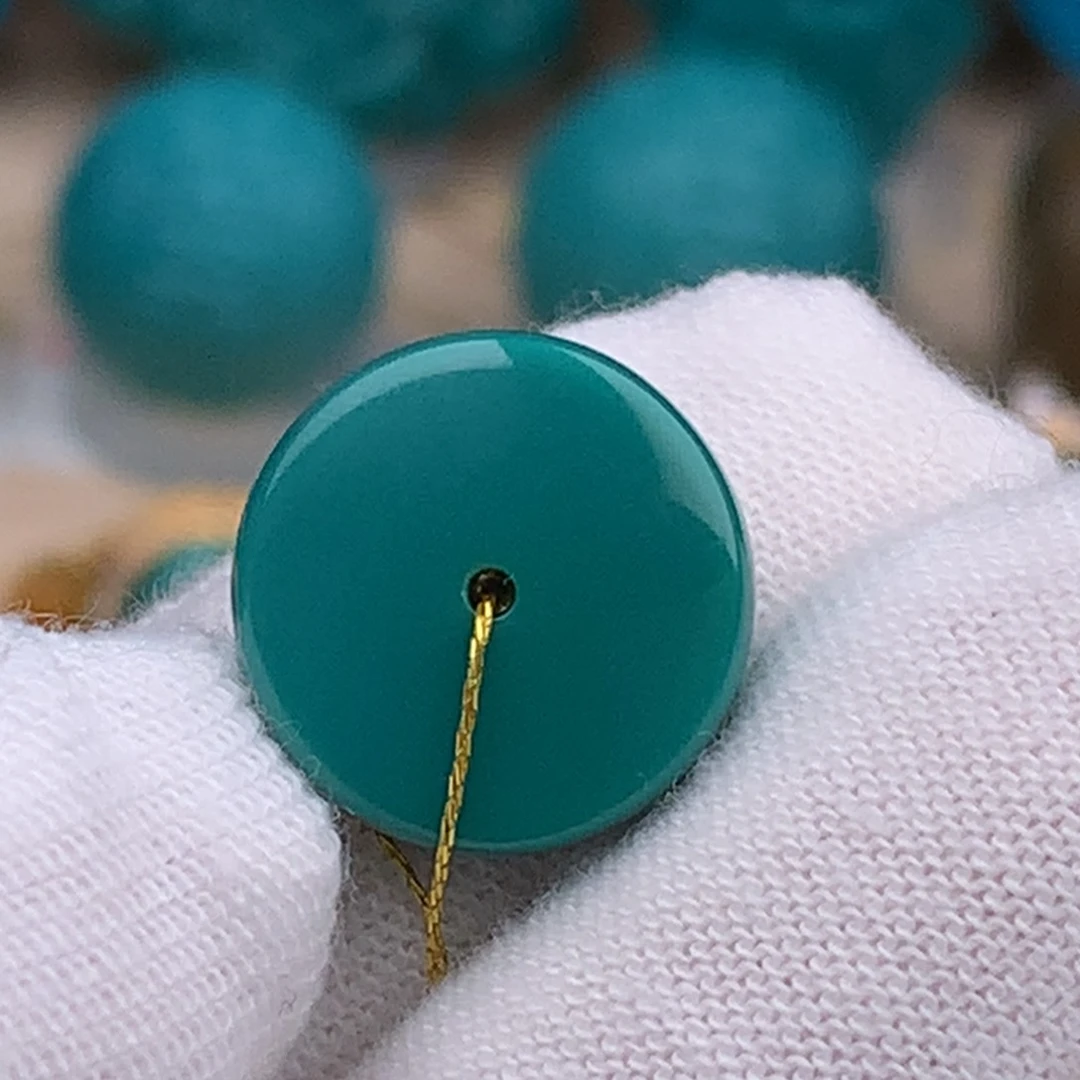 未镶嵌绿松石珠宝奇石14.5mm