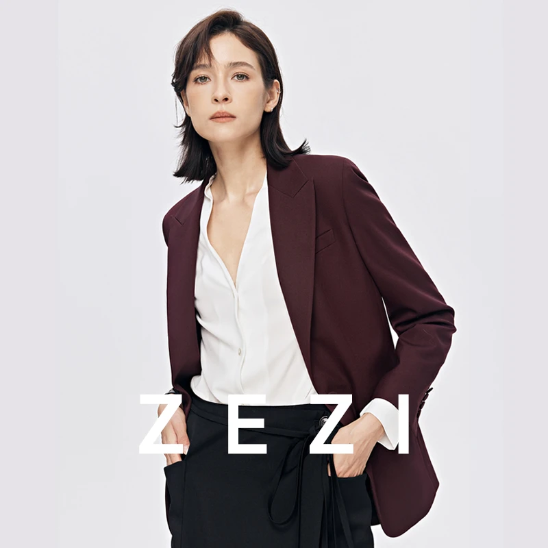 ZEZI【破冰专属】【宴后】春夏新款红色外套职业办公室西装Z13B576J