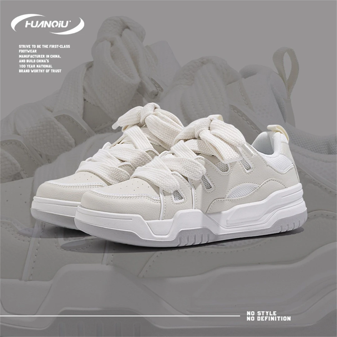 环球厚底板鞋男鞋2025春季新款增高潮流舒适学生日常防滑耐脏潮鞋