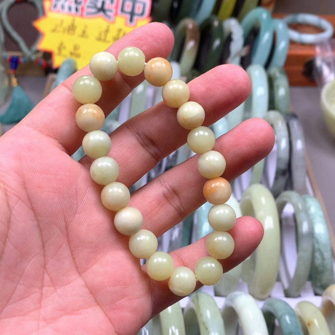 未镶嵌蛇纹石玉手链