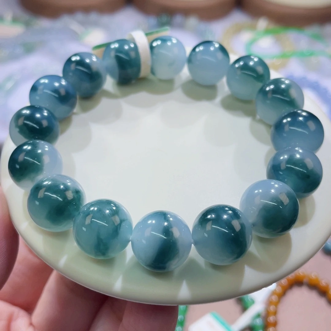 未镶嵌手链翡翠墨蓝卡13