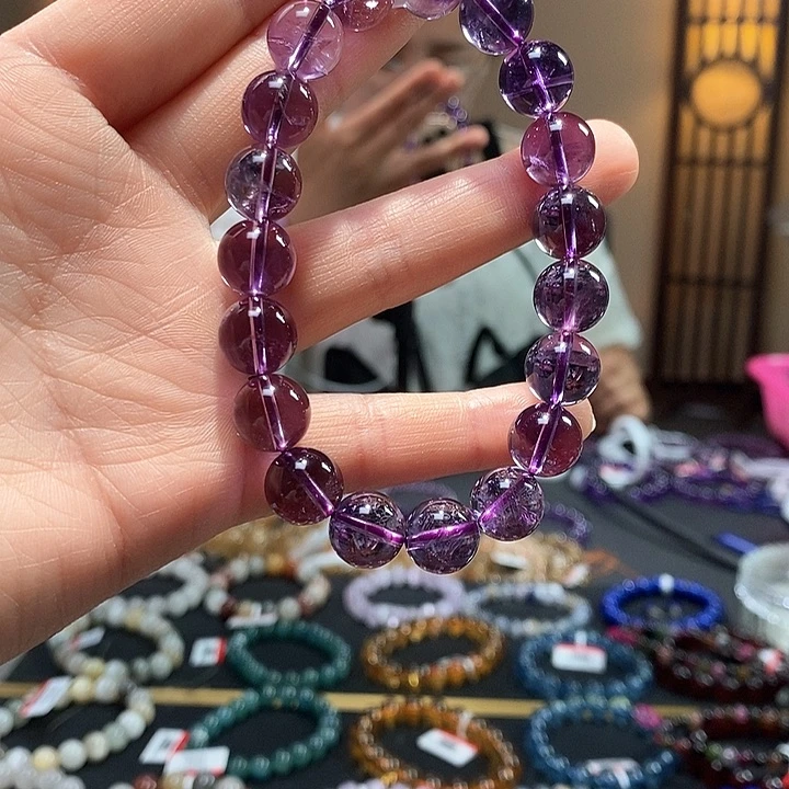 水晶手链未镶嵌11紫水晶3118