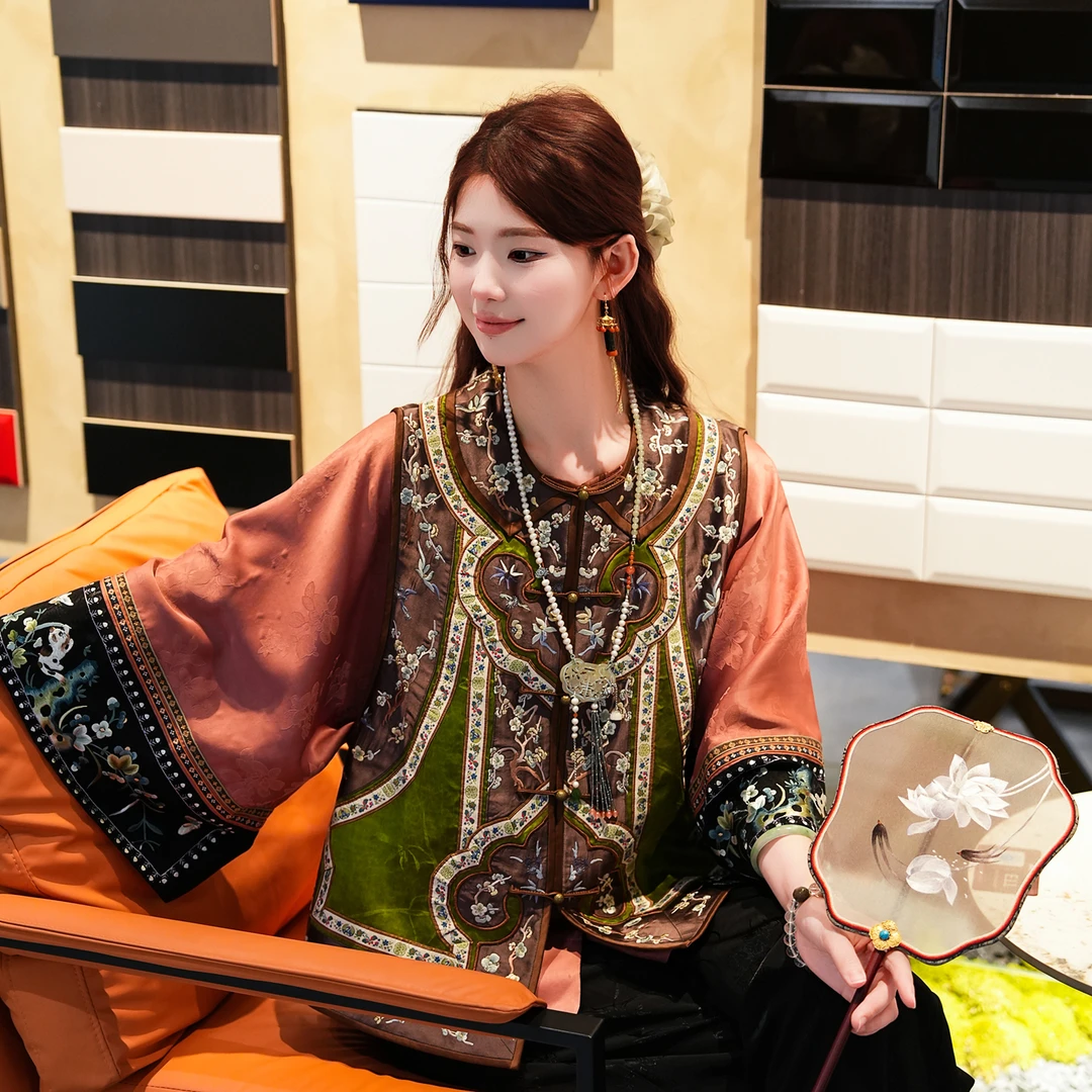 一枕槐安·【云尽秋】新中式复古原创古风中国风重工刺绣马甲民族风