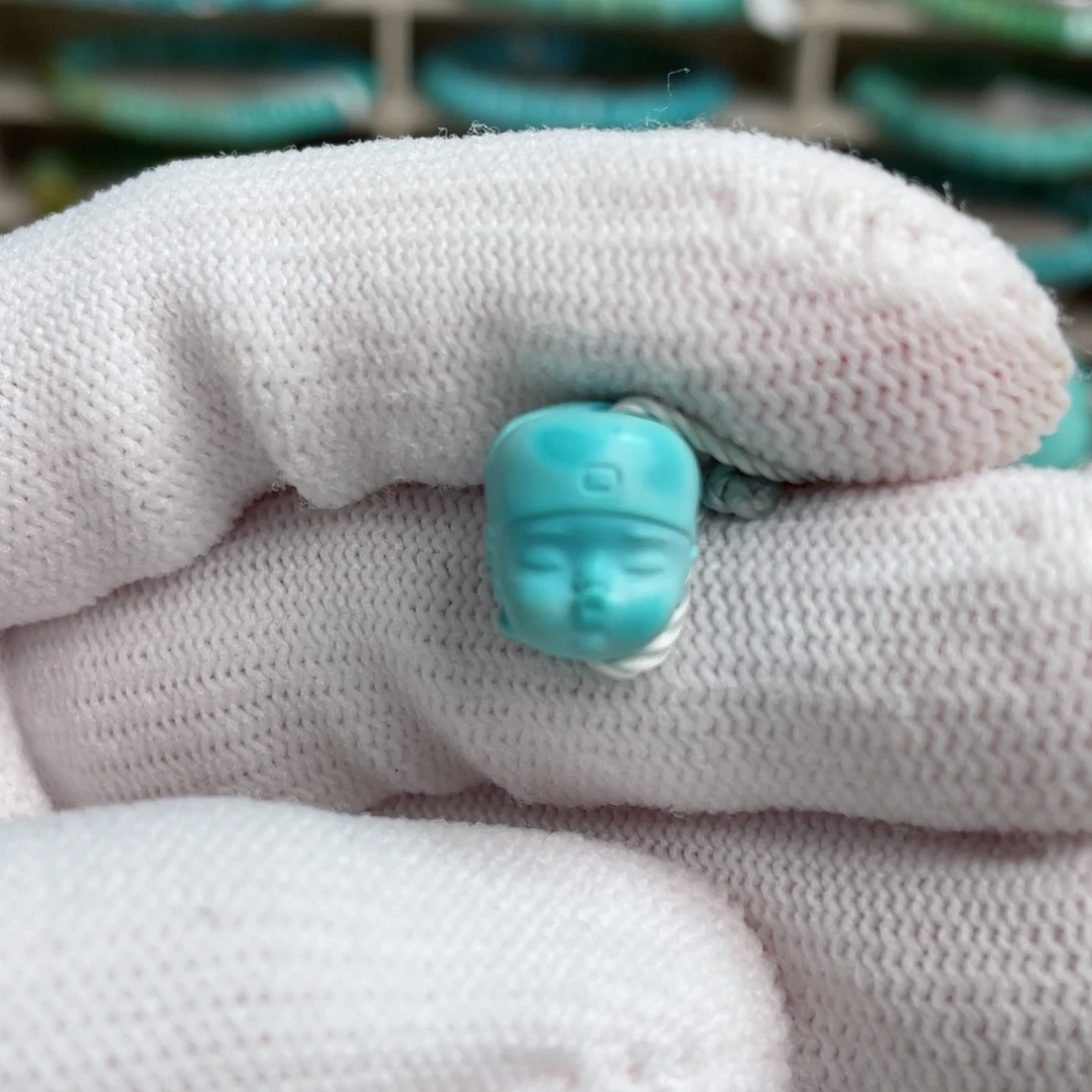 绿松石未镶嵌书童宝宝卡9.8✖️12.1