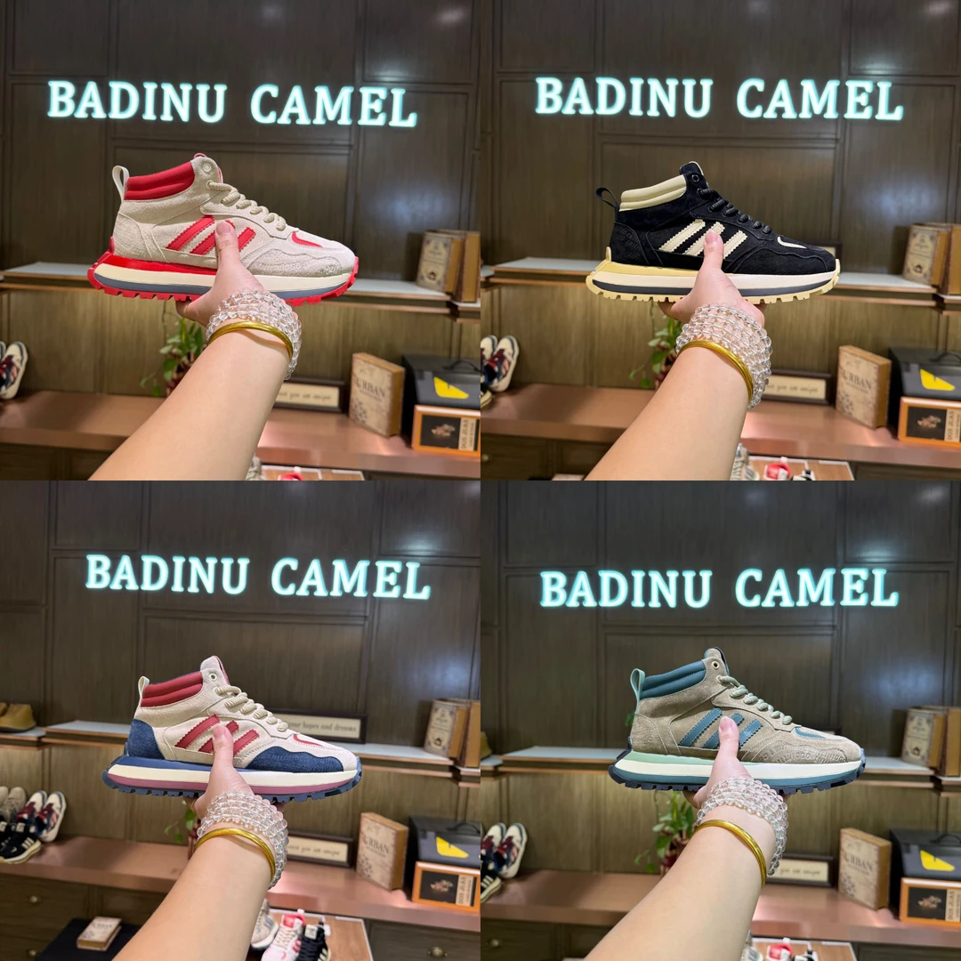 2025新款单棉同款休闲轻奢厚底耐磨时尚潮流高帮系带男鞋