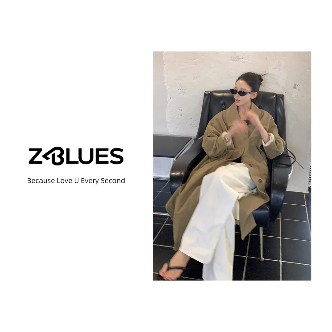 Z.blues【木质调女生】典藏款BR早秋中长款YAMA风衣YZJYXD005