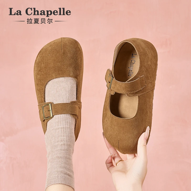 拉夏贝尔鞋子女款爆款2025新款勃肯鞋秋季百搭复古单鞋防滑休闲鞋