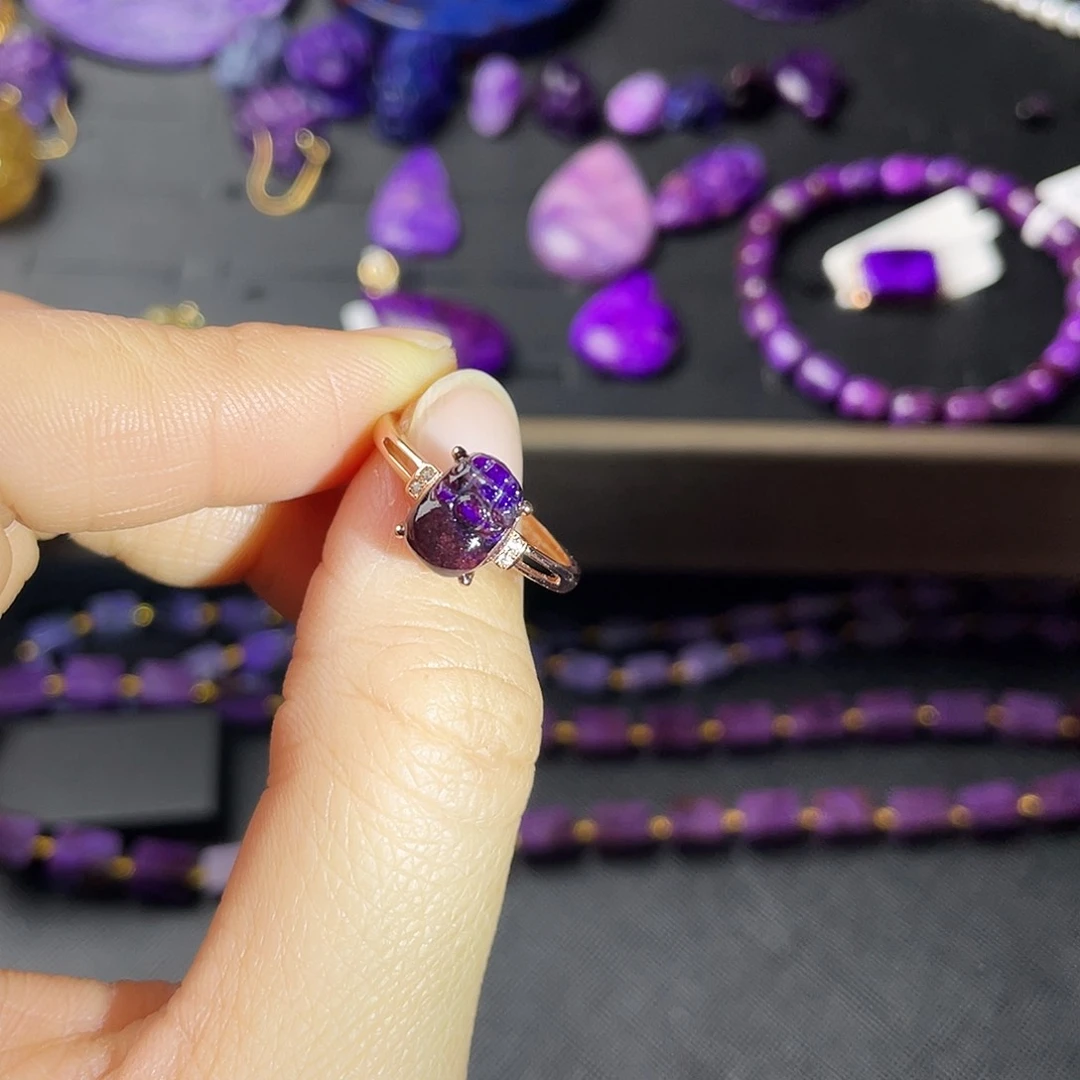 苏纪石（舒俱来）戒指银S925镶嵌