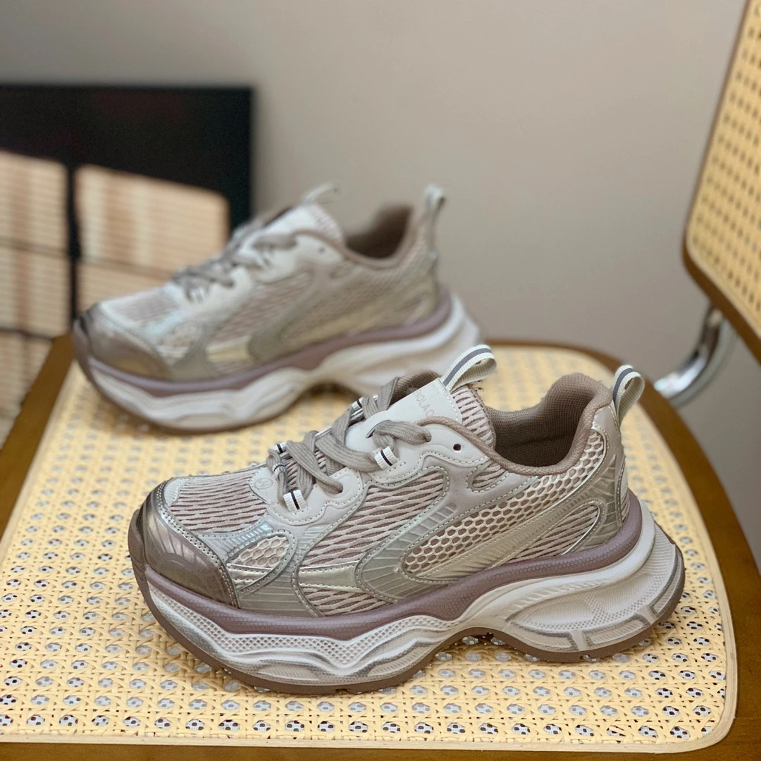 欧洲站高级感老爹鞋女2025春季新款百搭时尚炸街透气轻便运动鞋