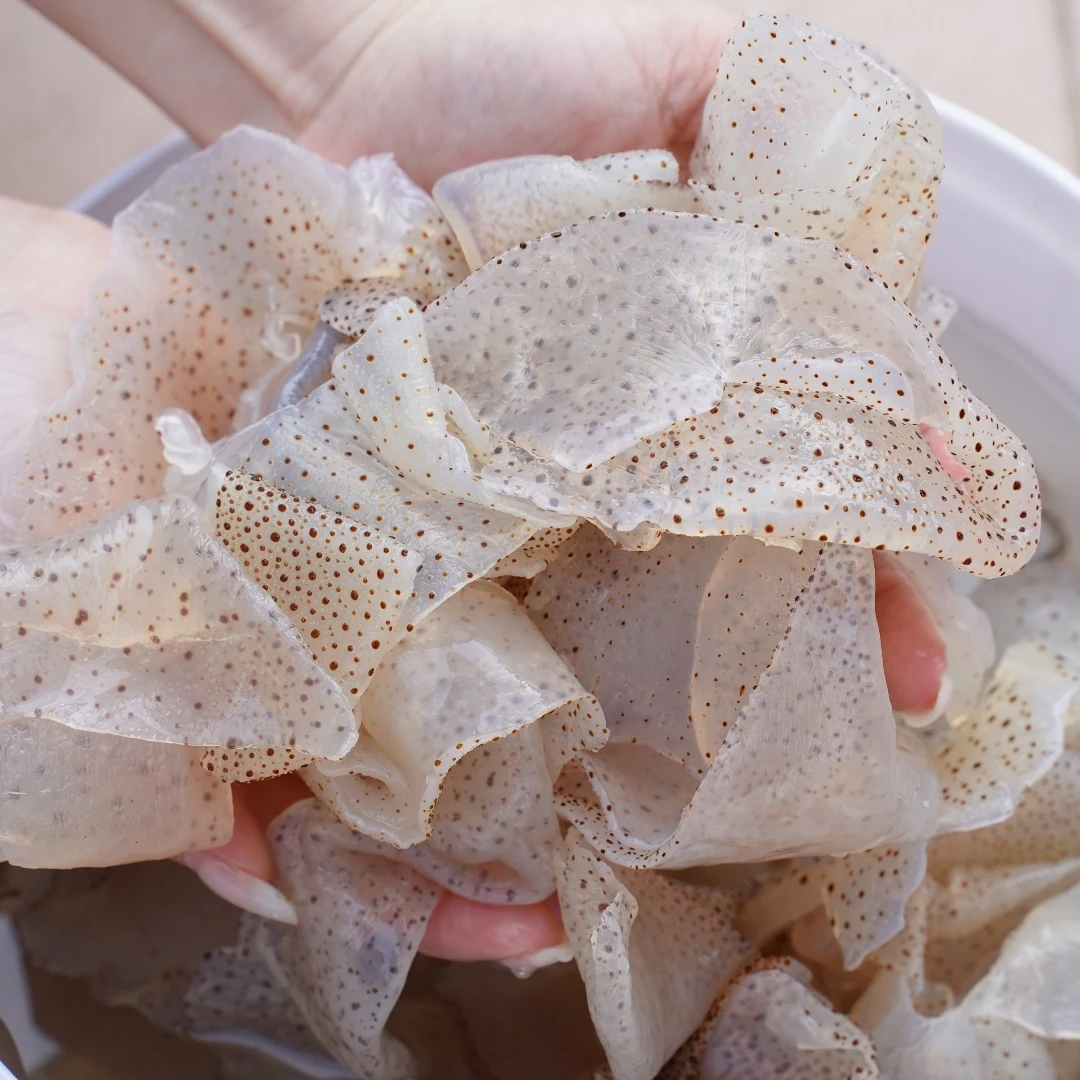 博茂海蜇【盐渍蜇花皮】吴川野生海蜇烹炒凉拌海蜇3斤5斤10斤桶装