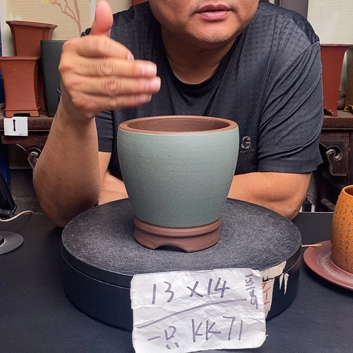 紫砂花盆货号一只KK71