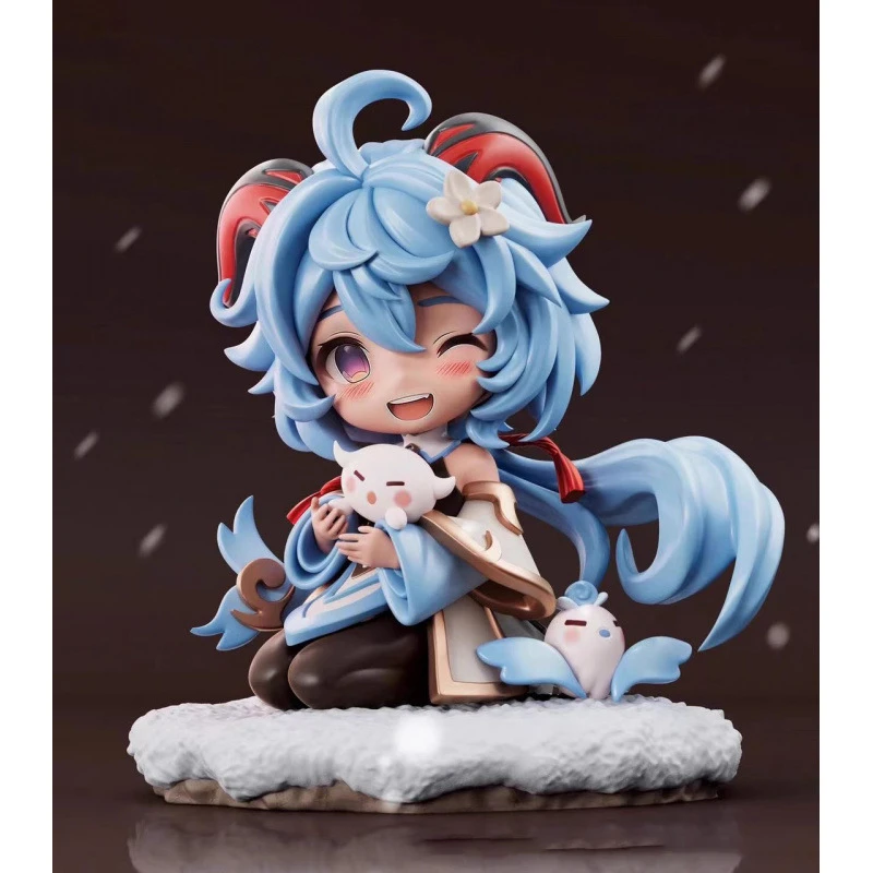 优质版潮玩美少女 Q版 顽皮小胡桃 甘雨坐姿 公仔 摆件 盒装手办