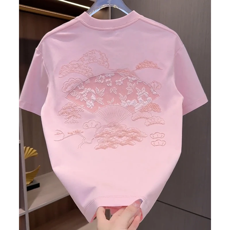 中国风短袖男款夏季休闲体恤衫韩版简约百搭青年衣服2025新款潮流