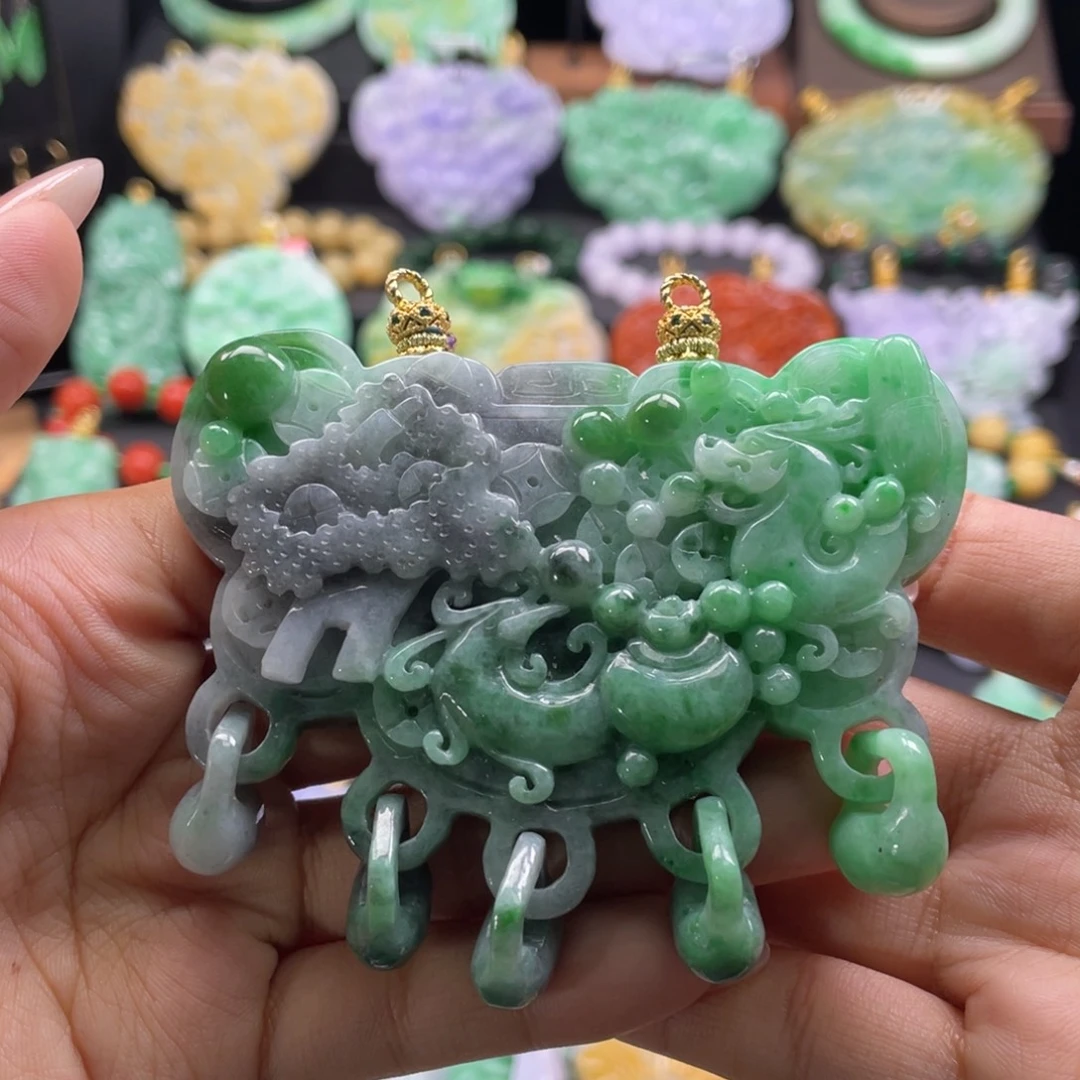 翡翠未镶嵌颈饰代编织