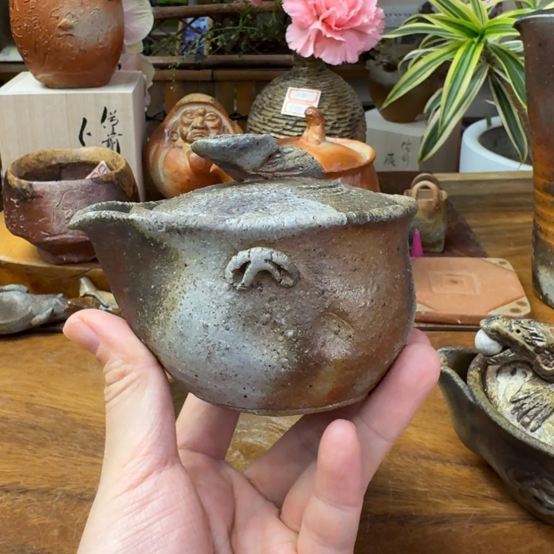 大***雁柴冈守备前烧灵芝宝瓶福利一口价