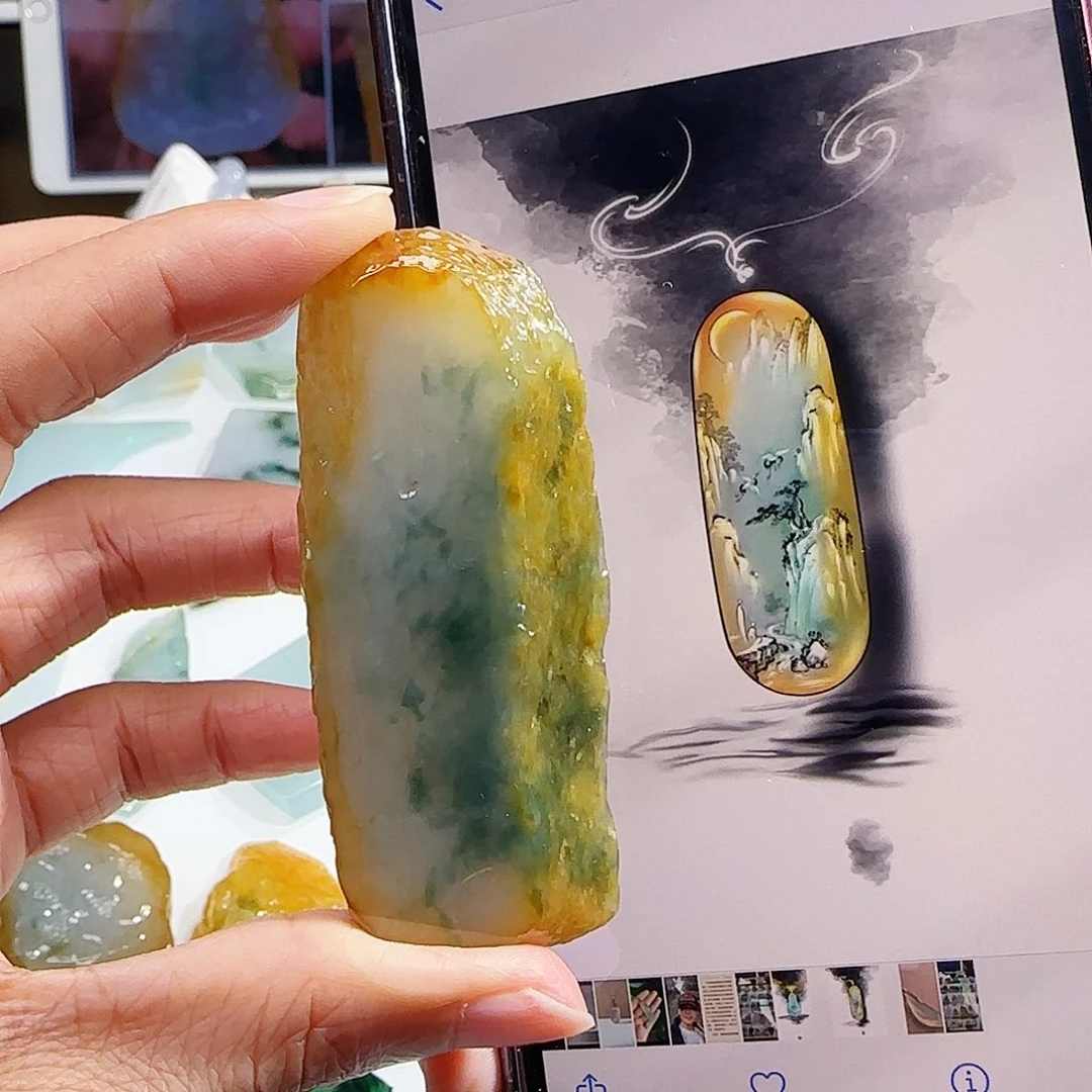 定制翡翠未镶嵌缅甸翡翠挂件