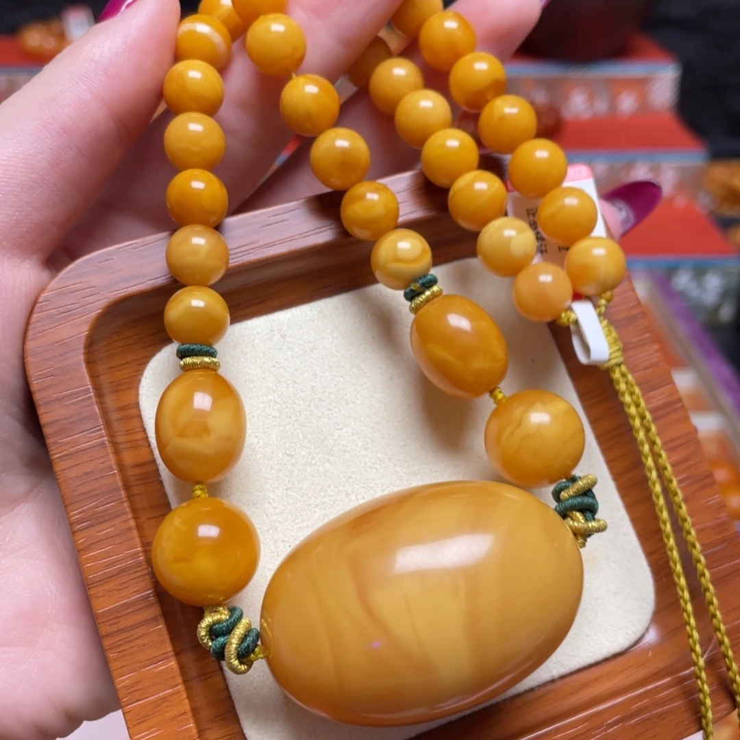 蜜蜡颈饰未镶嵌项链